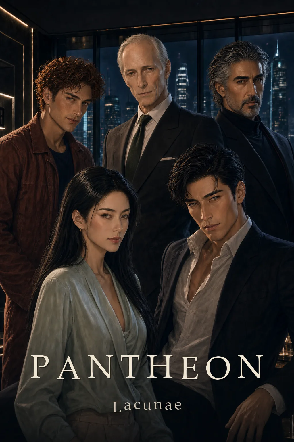 Pantheon cover: five figures in a night-lit Hong Kong interior